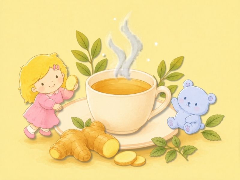 ネリネとソラベアとジンジャーティーのイラスト