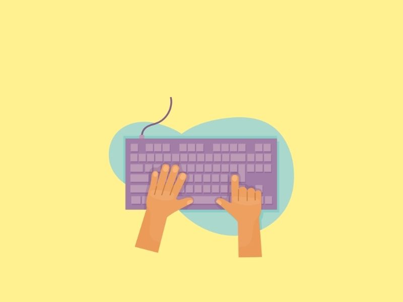 外付けキーボードを使って快適に作業する人