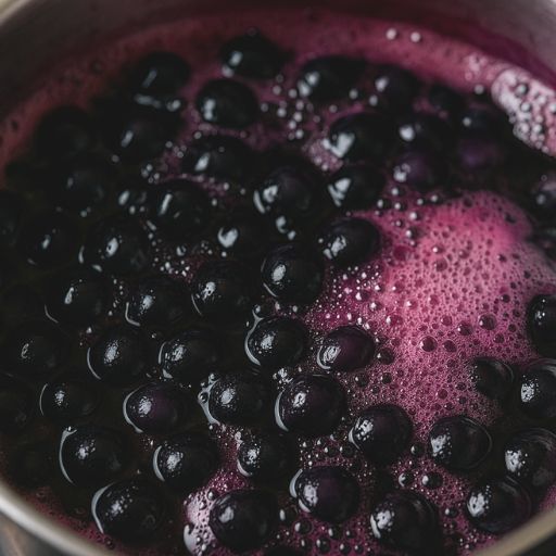 鍋で煮るハックルベリー