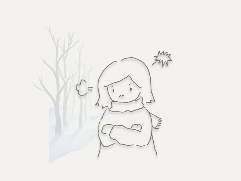 冬にイライラしやすい原因を表したイラスト

