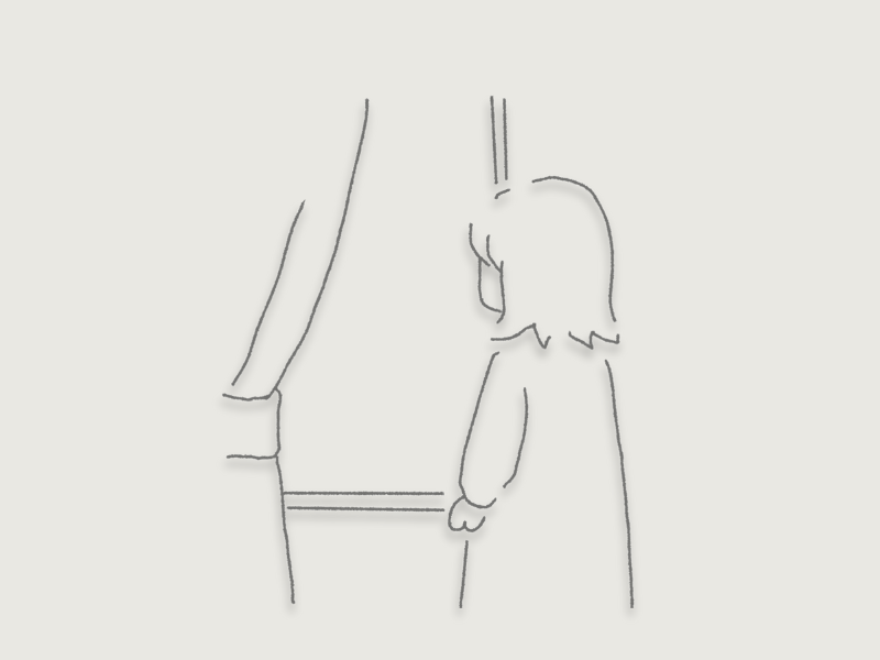 冬の朝にカーテンを開けて光を浴びる女性のイラスト｜冬の眠気を軽くするための朝の光の習慣