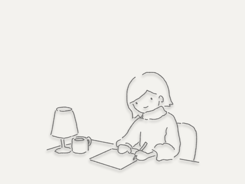 紙にタスクを書き出し、心を整理している様子のイラスト
