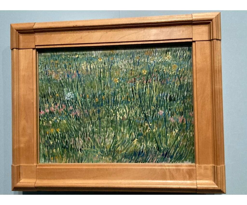大ゴッホ展で展示されていた草むらを描いた作品。細かな筆づかいで緑の広がりが表現されている