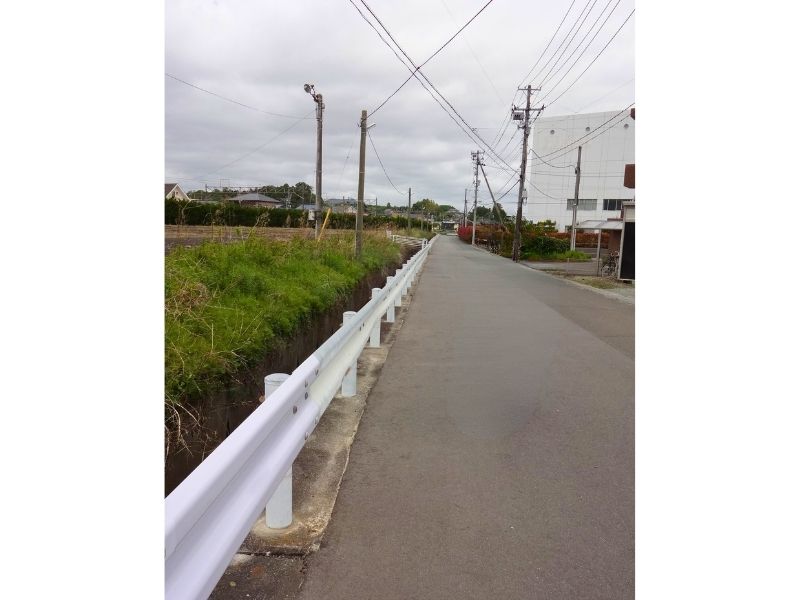 指定駐車場から相馬駅前方面へ向かう道の様子