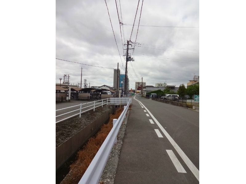 宇多郷お繰り出しを見る前に歩いた相馬駅に向かう道路の様子