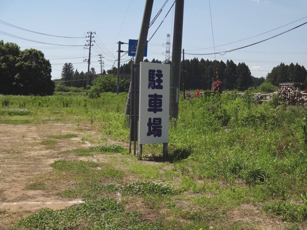 横田バラ園の入口まわりと通路の雰囲気

